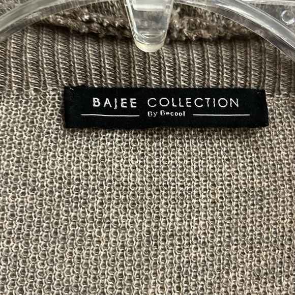 Bajee Collection By Becool Cardigan S/M Womens Tan Cream Long Sleeve Boho - Picture 6 of 11